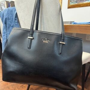 Kate Spade Black Structured Tote Bag